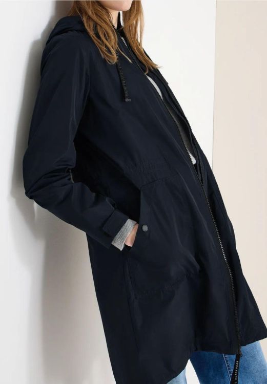Cecil Long Memory Coat (02.101420/blue navy) - WeekendMode