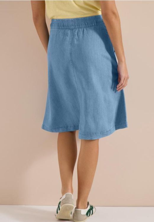 Cecil Midi skirt tencel washed (05.361938/light blue wash) - WeekendMode
