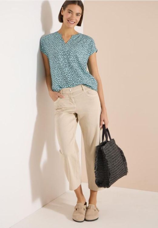 Cecil Minimal print blouse (06.346726/27724 crystal mint) - WeekendMode