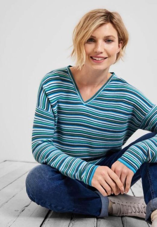 Cecil Multicolor Striped Pullover (01.302258/34616) - WeekendMode