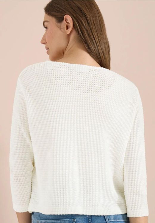 Cecil NOS ajour knit open jacket (05.325362/vanilla white) - WeekendMode