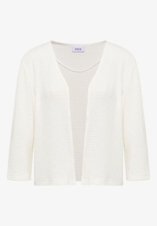 Cecil NOS ajour knit open jacket (05.325362/vanilla white) - WeekendMode