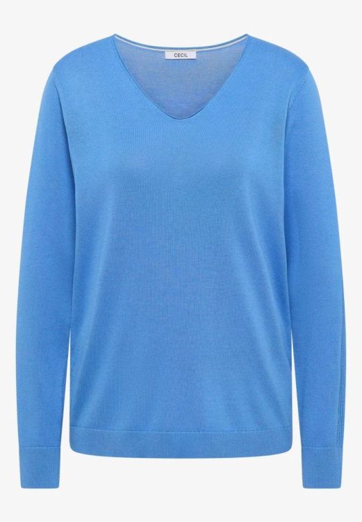 Cecil NOS Basic V-Neck Pullover (01.303537/fountain blue) - WeekendMode
