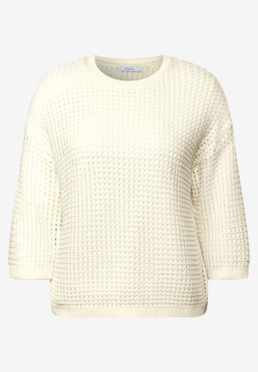 Cecil NOS Crochet Roundneck (05.303266/vanilla white) - WeekendMode
