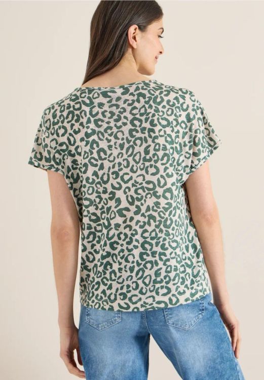 Cecil NOS Linen Optic AOP Shirt (04.324461/macadamia beige) - WeekendMode