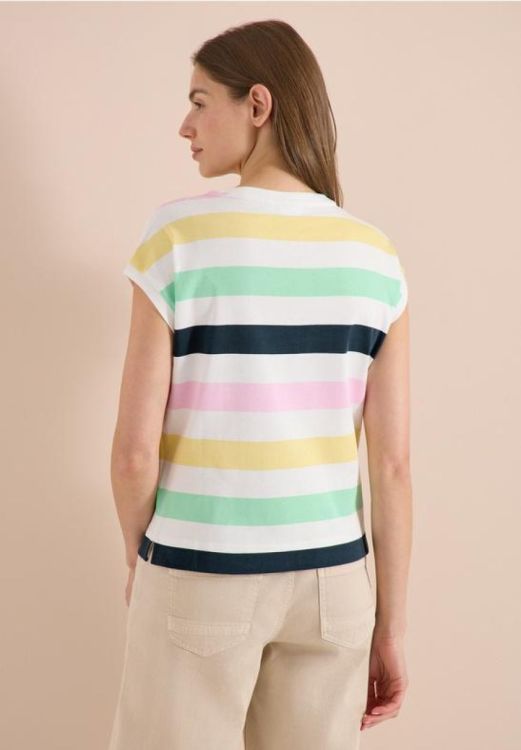 Cecil NOS multistripe t-shirt (05.325296/vanilla white) - WeekendMode