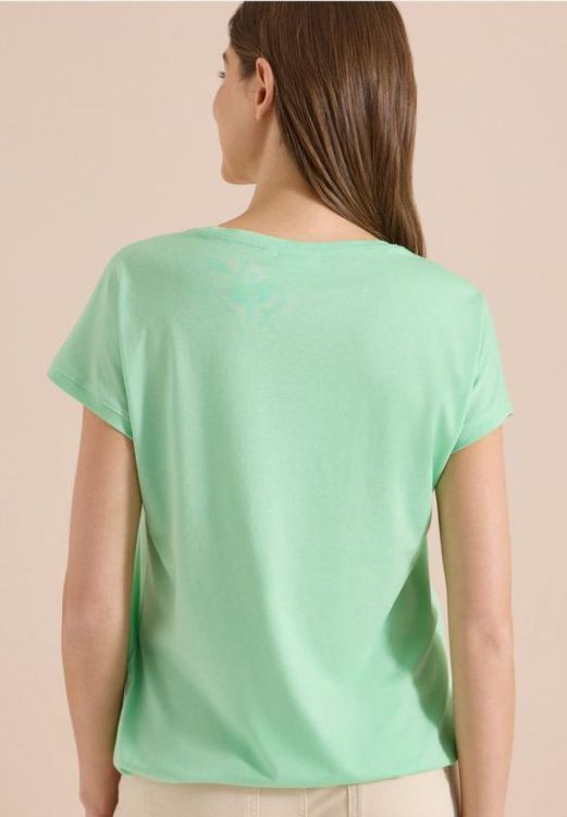 Cecil NOS solid lace shoulder t-shirt (05.325039/juicy lime) - WeekendMode