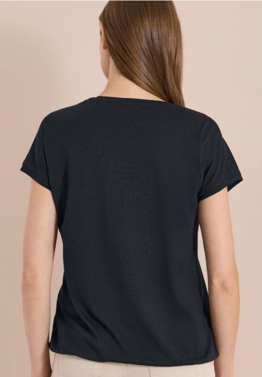Cecil NOS solid lace shoulder t-shirt (05.325039/palm breeze green) - WeekendMode