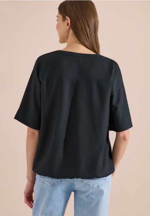 Cecil NOS solid splitneck blouse (05.346416/palm breeze green) - WeekendMode