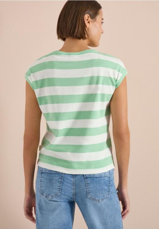 Cecil NOS striped be kind FP shirt (05.325297/juicy lime) - WeekendMode