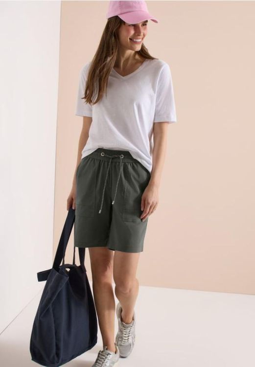 Cecil NOS Style Chelsea Shorts Summerstretch (05.380396/clear khaki) - WeekendMode