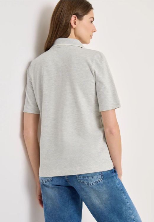 Cecil Piquée polo shirt (03.324812/milky grey melange) - WeekendMode