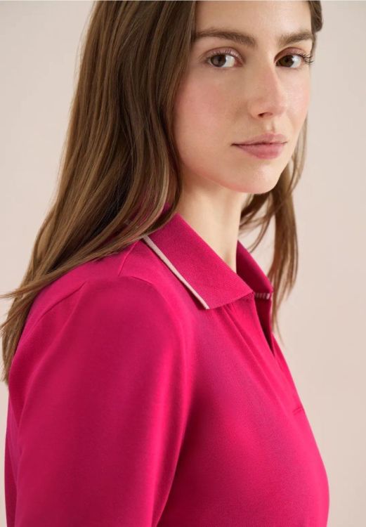 Cecil Piquée polo shirt (03.324812/beetroot pink) - WeekendMode