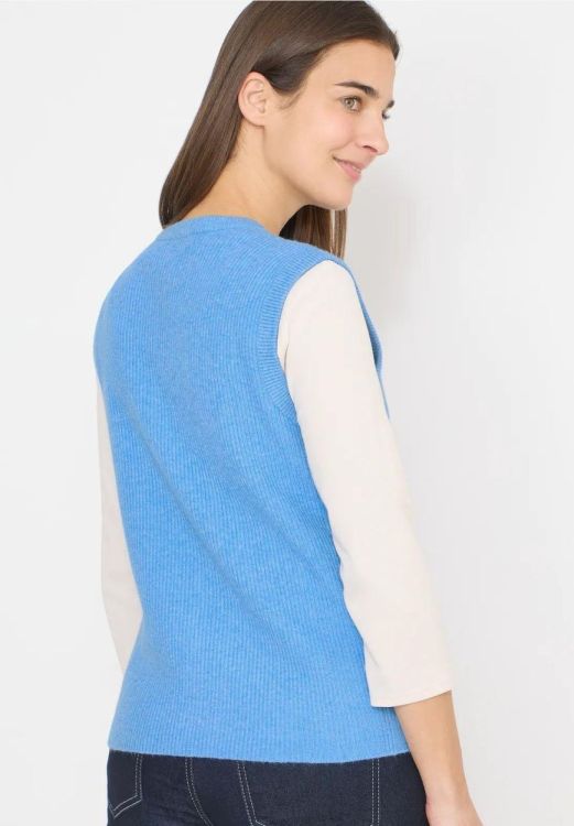 Cecil Rib Mix Vest (01.254114/fountain blue melange) - WeekendMode