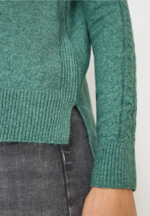 Cecil Round neck cable Detail (09.303453/jewel green melange) - WeekendMode