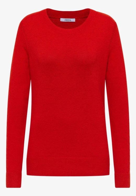Cecil Round neck cable Detail (09.303453/fiery red) - WeekendMode
