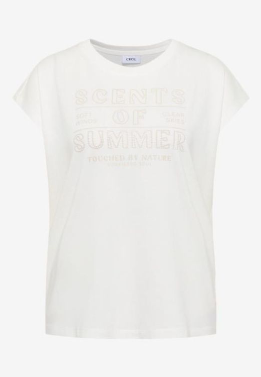 Cecil Scents of summer FP t-shirt (05.325292/vanilla white) - WeekendMode