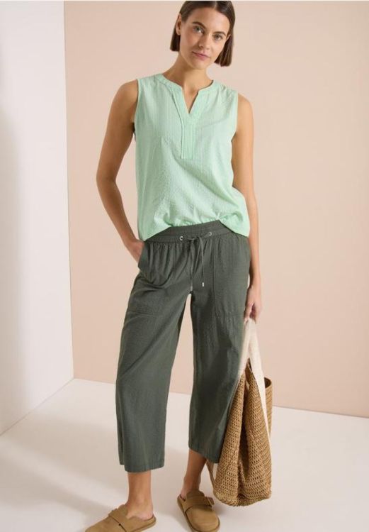 Cecil Seersucker stripe top (05.346631/juicy lime) - WeekendMode