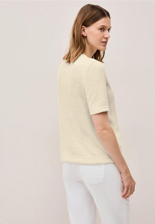 Cecil Shiny Light Knit T-shirt (07.323722/light beige) - WeekendMode