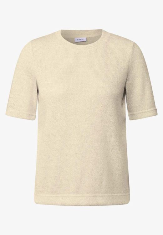 Cecil Shiny Light Knit T-shirt (07.323722/light beige) - WeekendMode
