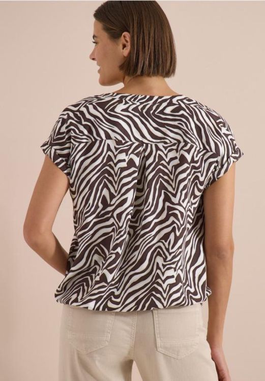 Cecil Small zebra printed blouse (06.346517/37673 brown cacao) - WeekendMode
