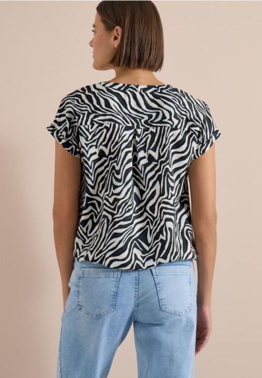 Cecil Small zebra printed blouse (06.346517/37672 palm breeze green) - WeekendMode