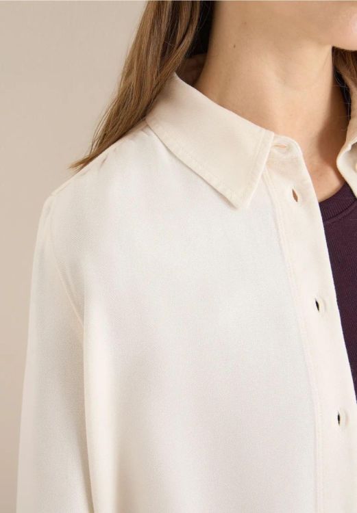 Cecil Soft Melange Blouse (10.346104/oat milk beige melange) - WeekendMode