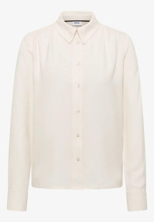 Cecil Soft Melange Blouse (10.346104/oat milk beige melange) - WeekendMode