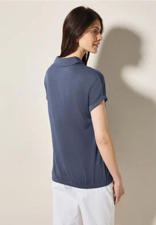 Cecil Soft Modal Poloshirt (04.323118/rain blue) - WeekendMode
