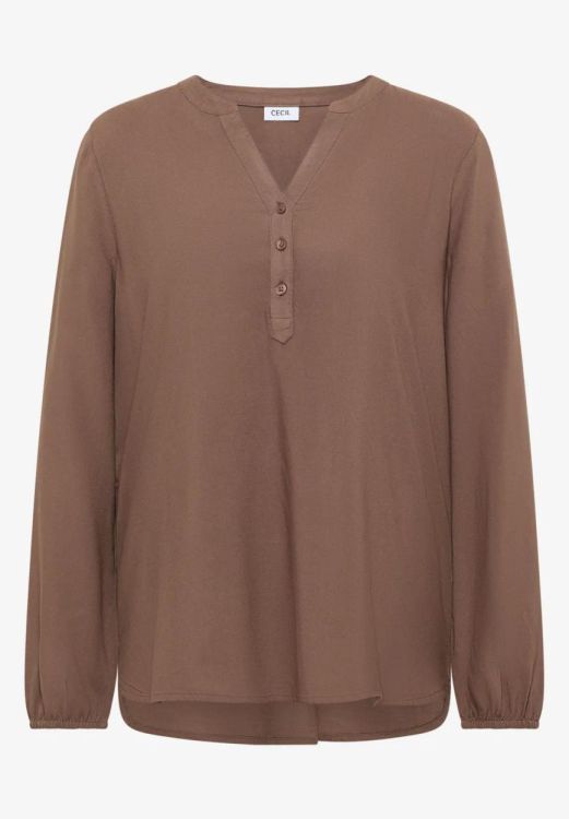 Cecil Solid Blouse (09.346042/cocoa taupe) - WeekendMode