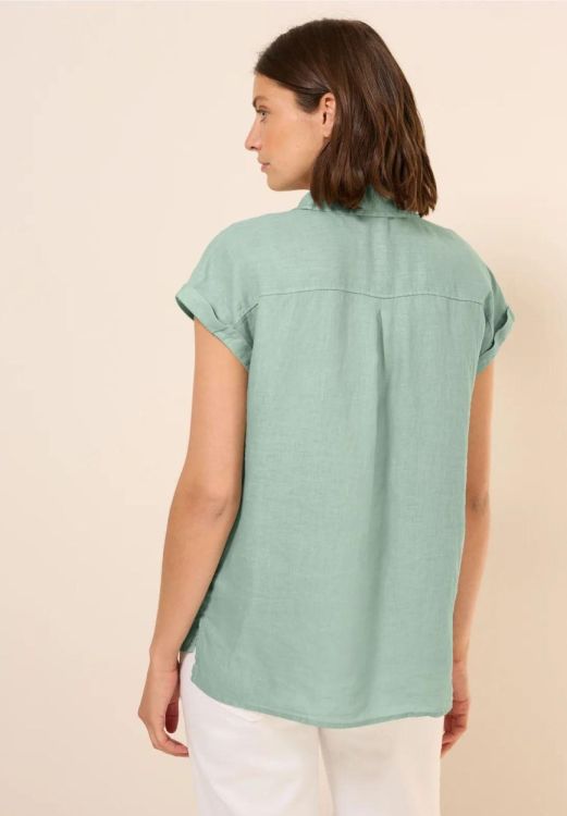 Cecil Solid Blouse Linen (05.345376/ice sage green) - WeekendMode