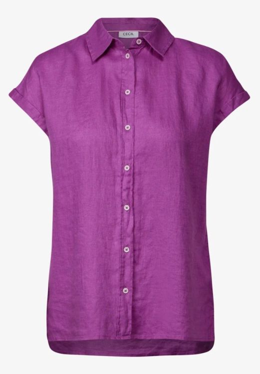 Cecil Solid Blouse Linen (05.345376/magenta lacquer) - WeekendMode
