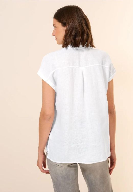 Cecil Solid Blouse Linen (05.345376/white) - WeekendMode