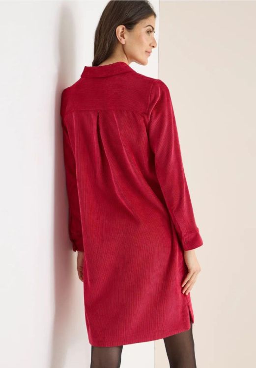 Cecil Solid Corduroy Dress (10.144696/beaujolais red) - WeekendMode