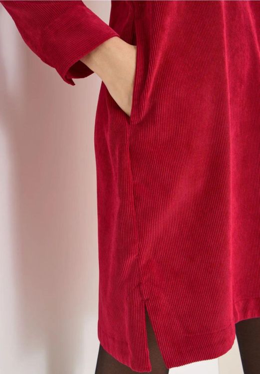 Cecil Solid Corduroy Dress (10.144696/beaujolais red) - WeekendMode