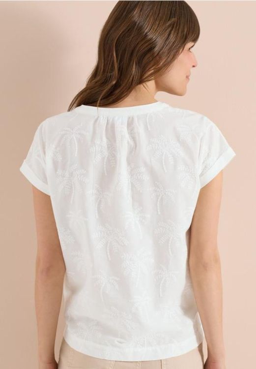 Cecil Solid embroidery blouse (05.346627/vanilla white) - WeekendMode