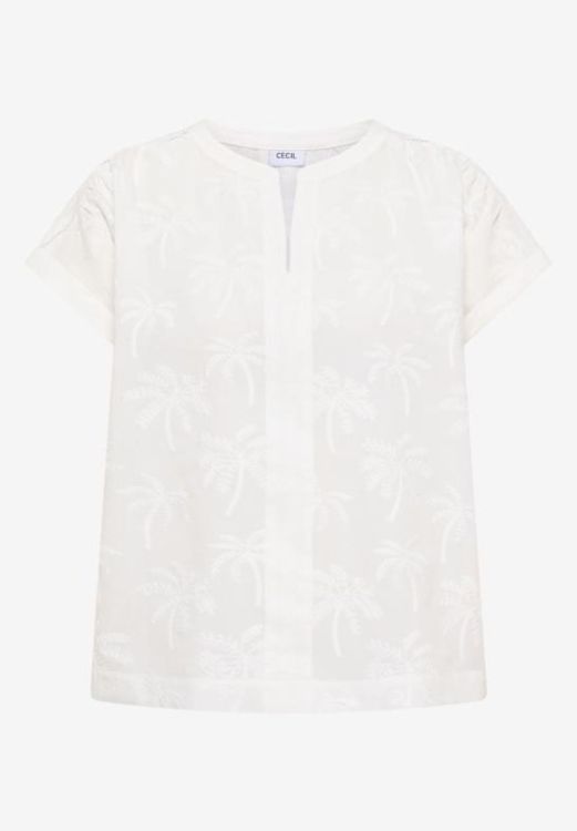 Cecil Solid embroidery blouse (05.346627/vanilla white) - WeekendMode