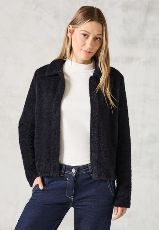 Cecil Solid Feather Yarn Jacket (10.322269/16135) - WeekendMode