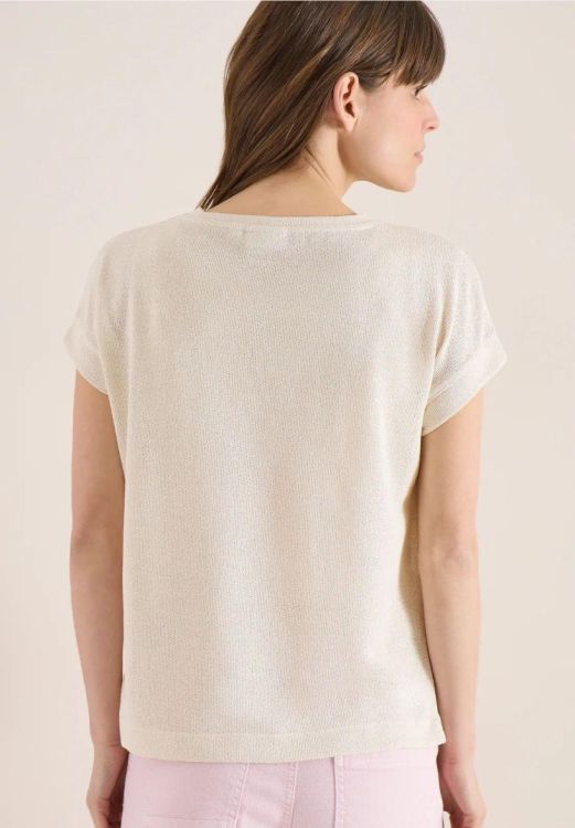 Cecil Solid Light Knit T-shirt (04.324464/macadamia beige) - WeekendMode