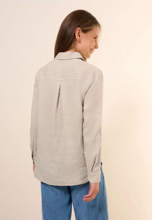 Cecil Solid Shirt Blouse Linen (05.345377/pumice beige) - WeekendMode
