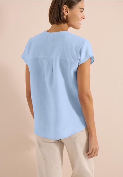 Cecil Solid Sleeveless Blouse (05.346255/fresh water blue) - WeekendMode