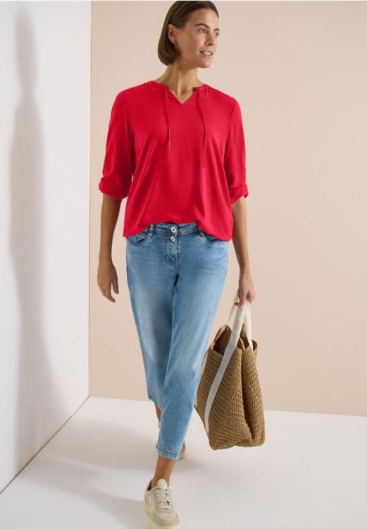 Cecil Solid Sleeveless Blouse (05.346255/fresh red) - WeekendMode