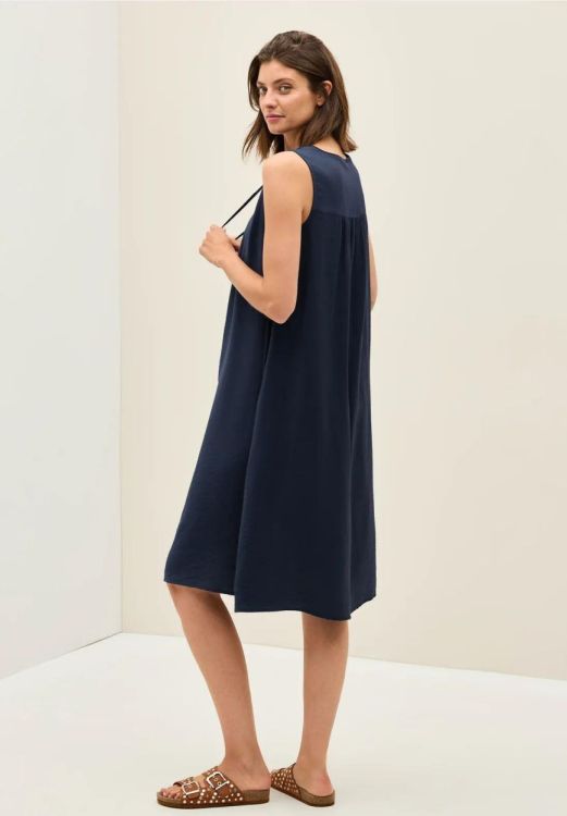 Cecil Solid Softwave Dress NOS (06.144550/urban navy blue) - WeekendMode