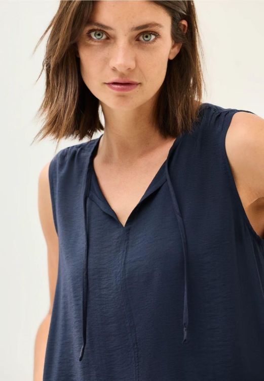 Cecil Solid Softwave Dress NOS (06.144550/urban navy blue) - WeekendMode