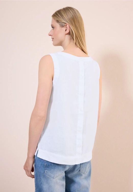 Cecil Solid Top Linen (05.345366/white) - WeekendMode