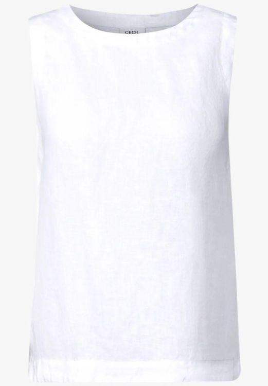 Cecil Solid Top Linen (05.345366/white) - WeekendMode