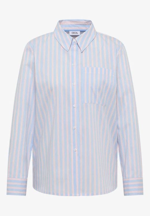 Cecil Stripe Blouse (02.346359/cloud blue) - WeekendMode