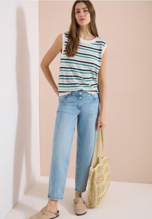 Cecil Striped knit top (06.303877/37724 crystal mint) - WeekendMode