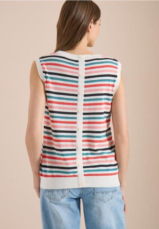 Cecil Striped knit top (06.303877/32748 raw sand beige) - WeekendMode