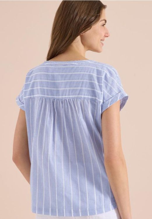 Cecil Striped structure blouse (05.346628/blouse blue) - WeekendMode